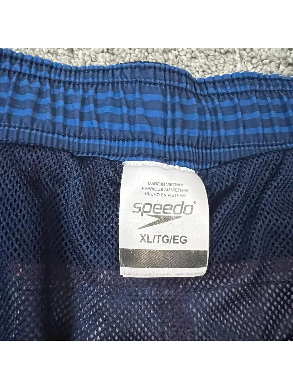 Speedo Men’s Red and Blue Swimming Trunks size XL